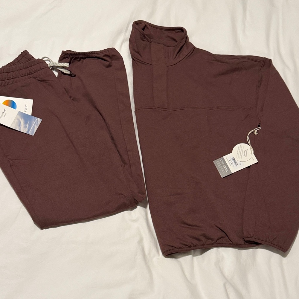 Vuori Granite Performance Mock Sweater (S) + Jogger (M) Set